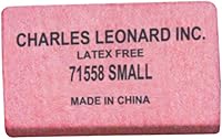 Vista 1 de Charles Leonard Borrador, sintético, sin látex, forma de bloque, pequeño, rosa 80/caja (71558)