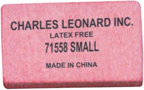 Charles Leonard Borrador, sintético, sin látex, forma de bloque, pequeño, rosa 80caja (71558)