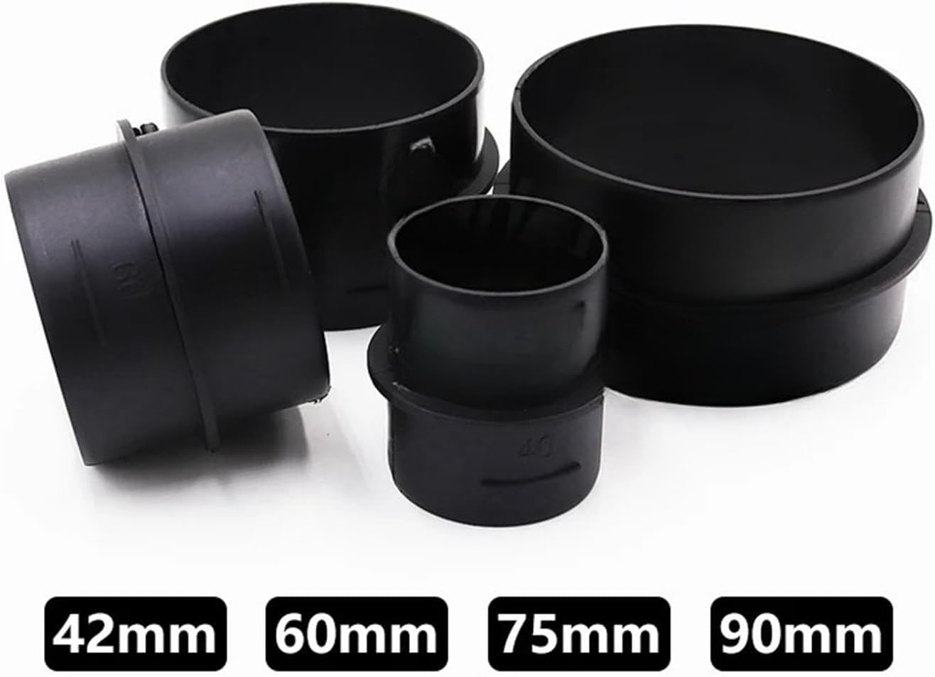42mm 60mm 75mm 90mm Car Heater Duct Joiner Pipe Air Parking Heater Hose Line Connector For Ducting(75mm)