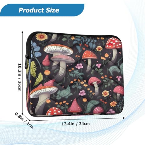 Funda para portátil 13-14 pulgadas impermeable con diseño de hongos miniatura 3