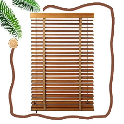 Persianas venecianas de madera opacas para ventanas horizontales de 50cm a 120cm 3