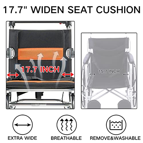 Homyking Lightweight Wheelchair For Adults, Portable Folding Transport Wheelchair With Hand Brake #TOP5