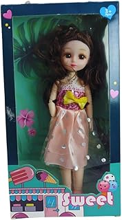Movable Joints Doll for Kids - Fashion Adventure with Shiny Dress and Long Hair