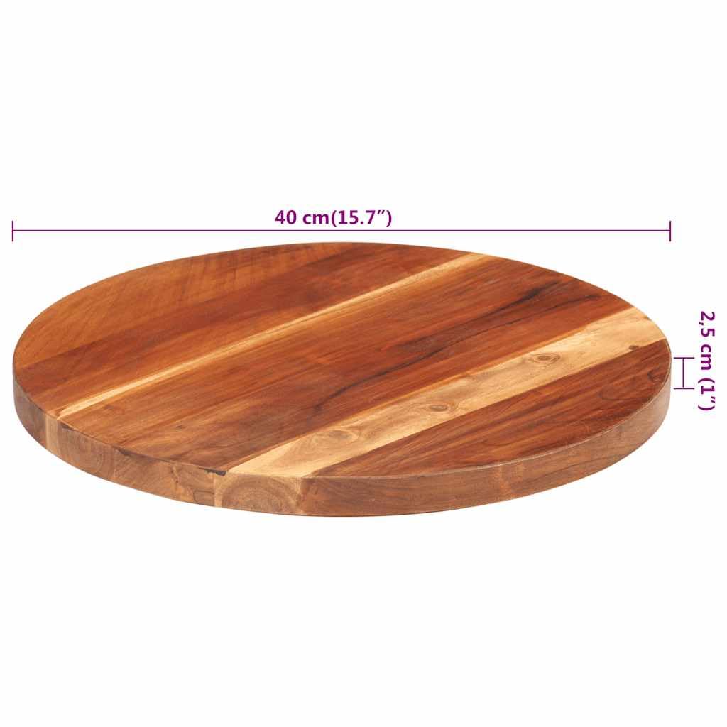 Piano in palissandro massiccio, rotondo, 40 cm di diametro, 25-27 mm di spessore, per sala da pranzo, soggiorno, cucina, giardino, mobili per esterni, fai da te, bricolage, ristrutturazione