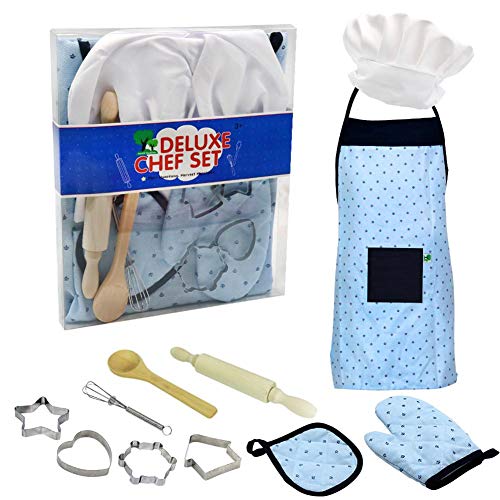 kingpo 11pcs Kids Baking Set,Children Bakeware Kit,Role Play Kitchen Utensils Suitable For Children 3 Years Old And Above.
