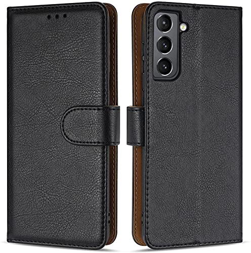 Case Collection pour Samsung Galaxy S21 FE 5G Coque - Housse Cuir Téléphone Portable - Étui avec Clapet Magnétique - Protection avec Porte-Carte, Support pour Coque Samsung Galaxy S21 FE 5G Cover