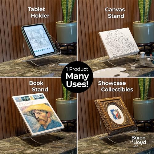 B+L USA Acrylic Book Stand - Clear Acrylic Book Holder - Premium Acrylic Book Stands for Display - Large Round 11 inch Open Book Display Stand - Open Book Holder - Acrylic Book Display Stand - Image 6