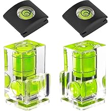 Hot Shoe Level, 4Pack ChromLives Shoe Bubble Level Camera Hot Shoe Cover 2 Axis Bubble Spirit Level Compatible with DSLR Film Camera Canon Nikon Olympus,Combo Pack - 2 Axis and 1 Axis