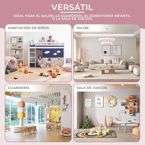 Miniatura 7 de Rebecca Mobili Escritorio Para Habitación Infantil, Mesa De Juego Para Niños, Rosa Marrón, Mdf Pino, Con Compartimento De Almacenaje, Para Lectura - Dimensiones Axanxfon: 70 X 90 X 50 Cm - Art. Re7135