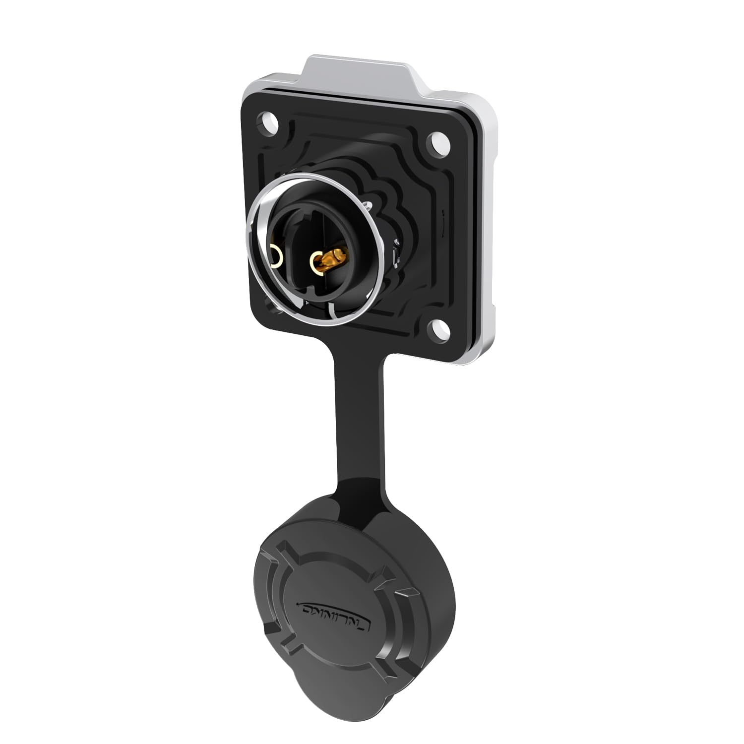 CNLINKO LP16 Rückseitige Montage Elektrischer Steckverbinder, 2-Polig | Metallgehäuse, Lötmontage, IP68 Wasserdichtes, Schnellkupplung, Luftfahrtstecker, für Automobilindustrie, Laserschneidanlagen