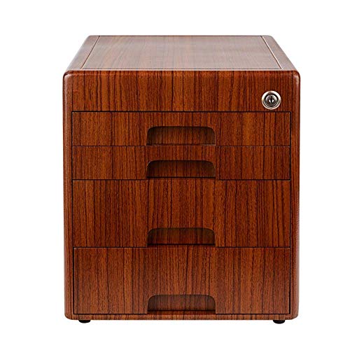 Preisvergleich Produktbild Aktenschränke, Aktenschubladenschrank Dokumentdaten Kabinett Desktop-Low Kabinett Kassenschublade mit Schloss Schubladenbüroraum Fertig Schrank (Farbe: Braun, Größe: 39x39x29.5cm) Home Office Fu WKY