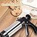 Stainless Steel Cookies Press,Cookie Press Gun Kit with 13 Cookie Discs and 8 Piping Tips for DIY Christmas Cookies Maker