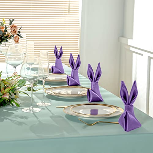 Servilletas de Tela Satinadas Morado Claro 17x17 Pulgadas 16 Unidades miniatura 4