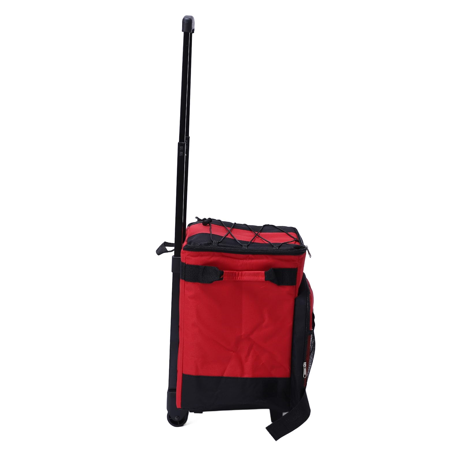 Cocoarm Borsa Frigo Portatile, Borsa Frigo in Tessuto Oxford 600D con Ruote Scatola Termica Pieghevole Impermeabile da 43 Litri con Tirante Regolabile, Tasche a Rete, per Viaggi in Campeggio, Picnic