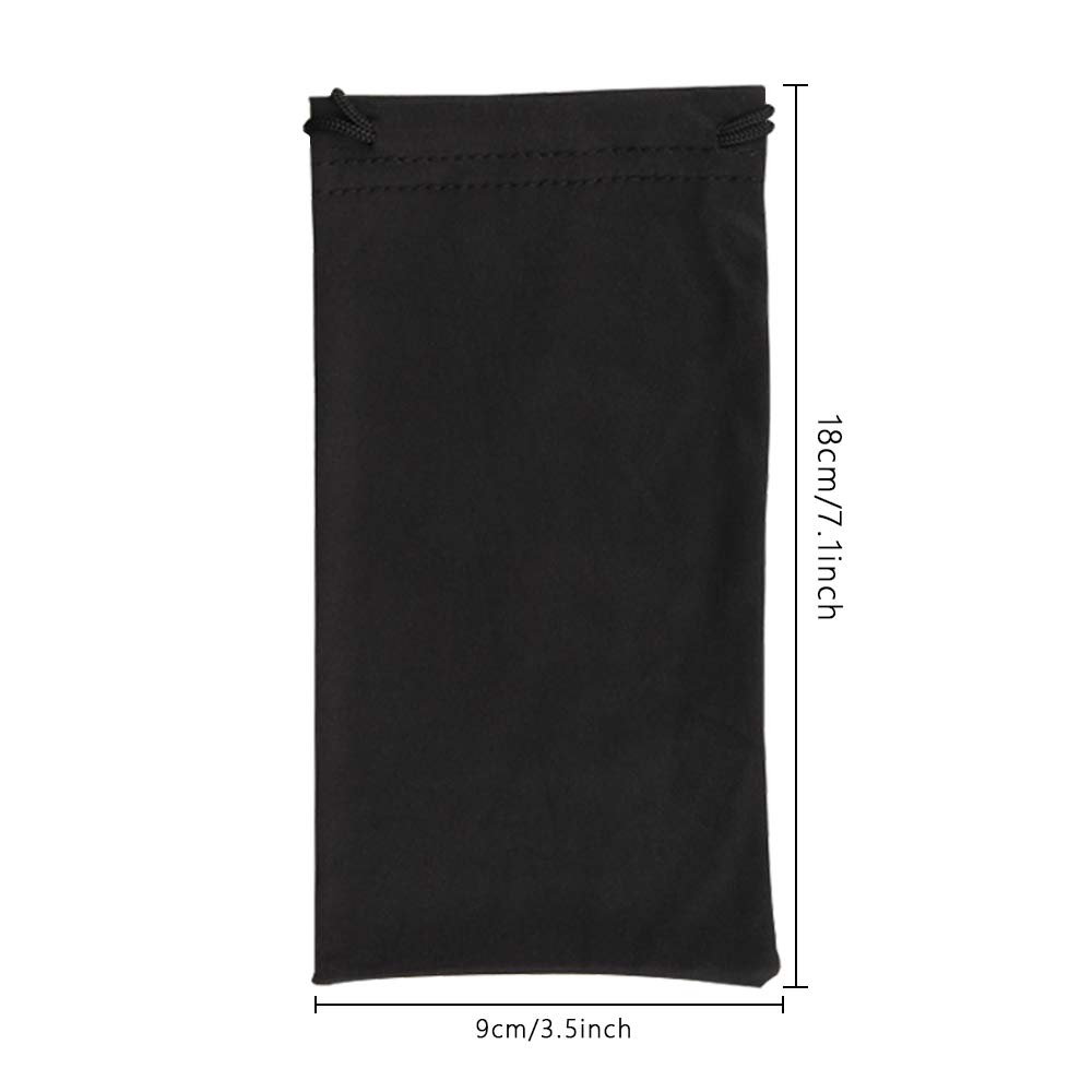Groupcow 100pcs Eyeglasses Sunglasses Microfiber Pouch Bag, Cell Phone Storage Pouch 7.1
