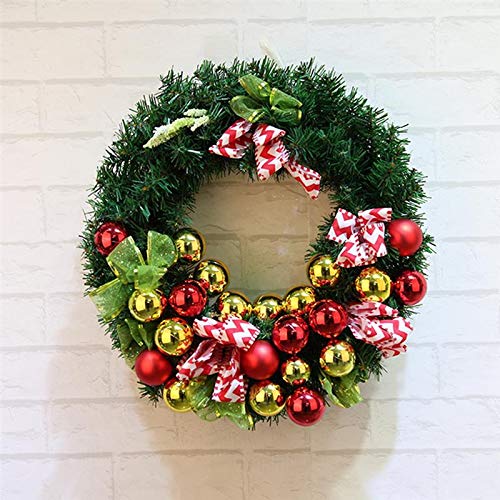 Couronne artificielle de noël aux boules scintillantes créatives YZCIS