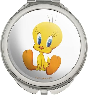GRAPHICS & MORE Looney Tunes Cute Tweety Compact Travel Purse Handbag Makeup Mirror
