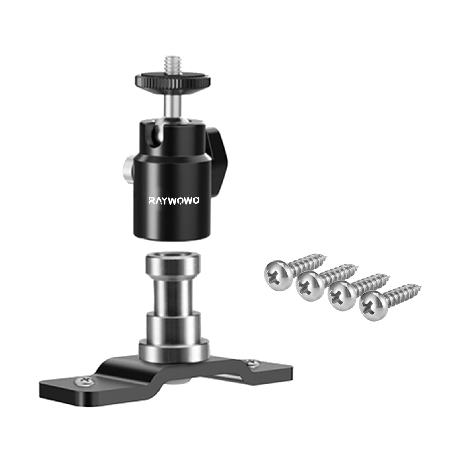 RAYWOWO Camera Wall Mount, Flexible Articulating Arm with 1/4" Screws, Vertical Wall Mount for Cameras Lights, Phones - Image 3