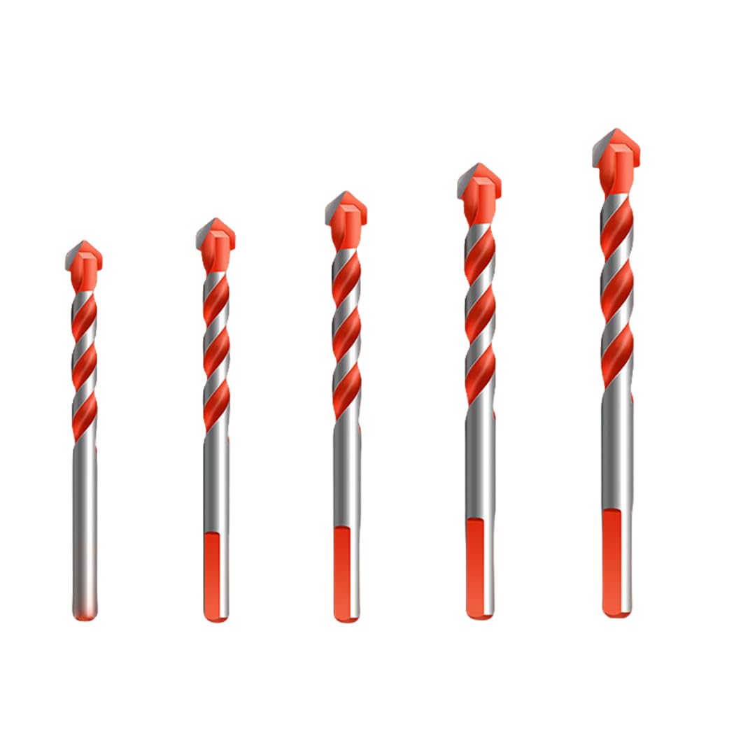 Set di punte per trapano in carburo di tungsteno da 4/5/6/7 pezzi, 3-12 mm, per metallo, ceramica, piastrelle, cemento, legno, elevata resistenza all'usura (5 pezzi)