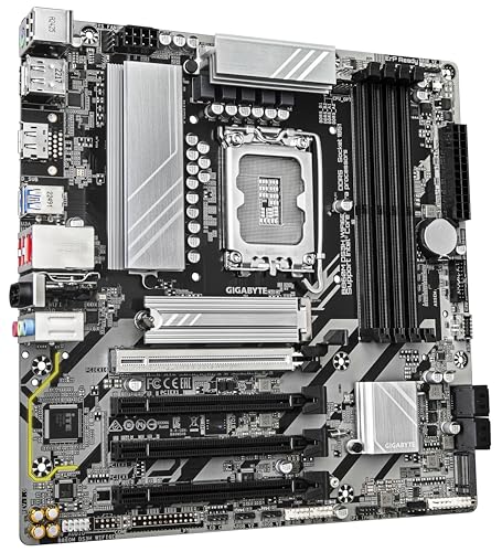 GIGABYTE B860M DS3H WIFI6E Scheda madre - CPU Intel Core Ultra, VRM a 5+1+2+1 fasi, fino a 9066MHz DDR5, 1xPCIe 5.0 + 1xPCIe 4.0 M.2, LAN 2,5 GbE, WIFI 6E, USB 3.2 Gen 2 - Scheda madre - Immagine 2