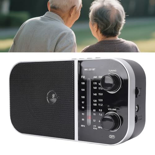 Radio portátil Zunate Retro AM FM SW 3 Bandas vintage Bluetooth miniatura 5