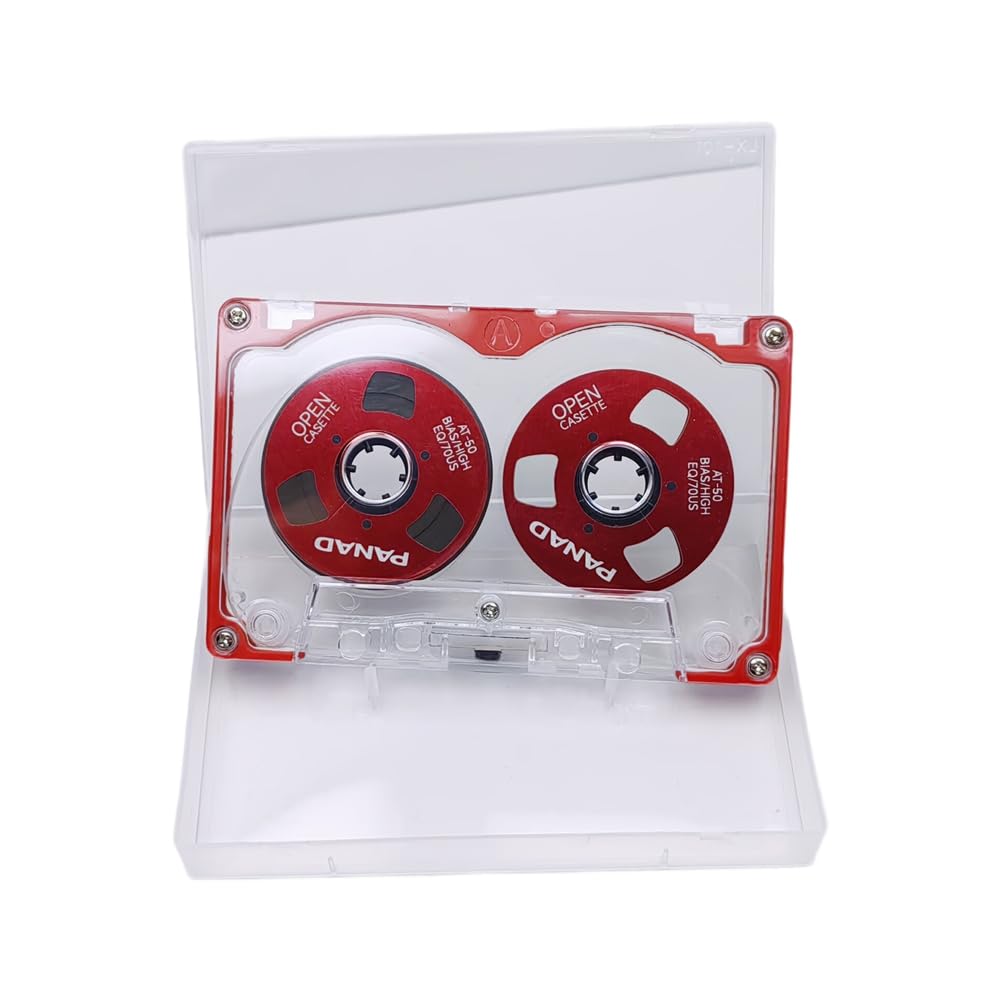 Ijsdnvjndx Red Double-Sided Metal Reel 55 Minutes Blank Tape Disk To Reel Blank Cassette Small Open Disk Blank Cassette Tape A