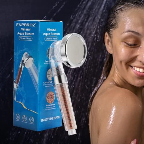 EXPBROZ High Boosting Powerful Flow Pressure Shower Head with Beads