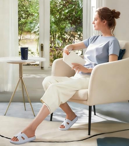 Image of Haifago Cloud Slides for Women and Men Cushion Recovery Pillow Sandals, Memory Foam House Shower Slippers for Woman Comfort Platform Non-Slip