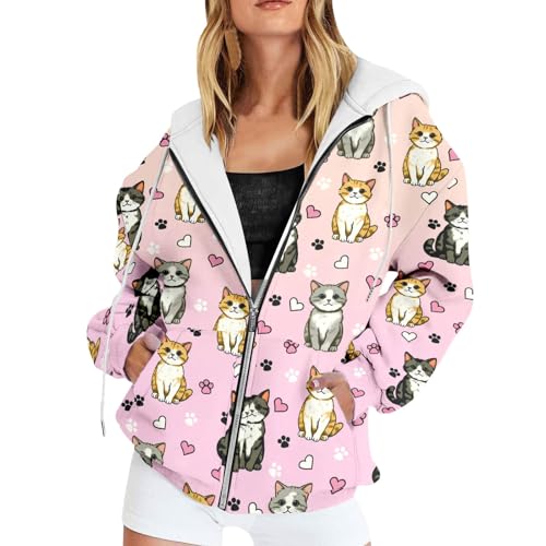 Sweat à capuche confortable et chaud manches longues femme