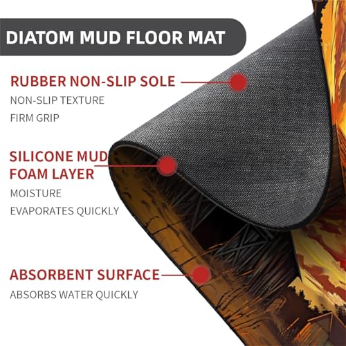 Tapis de bain en terre de diatomées pour éliminer l'humidité et les sols glissants de douche - 3
