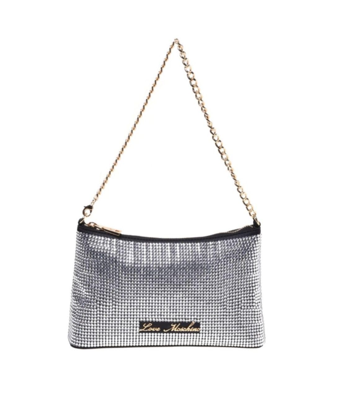 Love Moschino BORSA MATT SATIN+HOTFIX NERO