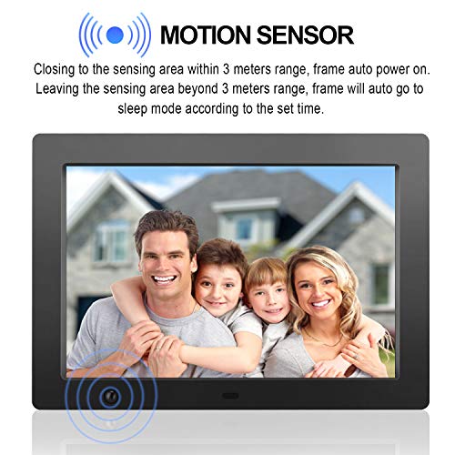 Digital Picture Frame 10.1 inch - Slideshow Electronic Photo Display with Motion Sensor and Auto-Rotation/180°HD IPS/Background Music/Calendar/Remote Control by FLYAMAPIRIT - Thumbnail 3