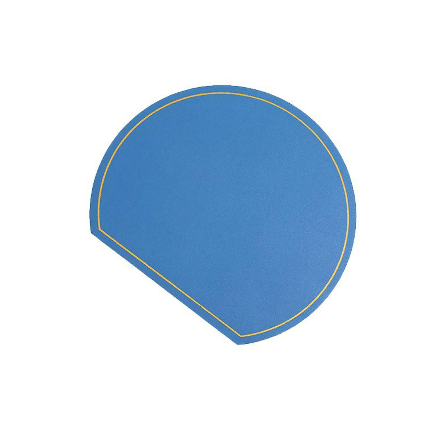 Decoraciones de Mantel Individual de 4Piezas, 38 x 33 CM Cielo Azul Manteles Individuales de Semicírculo, Color Sólido con Semicírculo