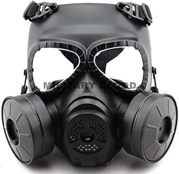 フルフェイスガスマスク グレー Amazon.co.jp: ミリテック M04 ガスマスクタイプ ダブルファン