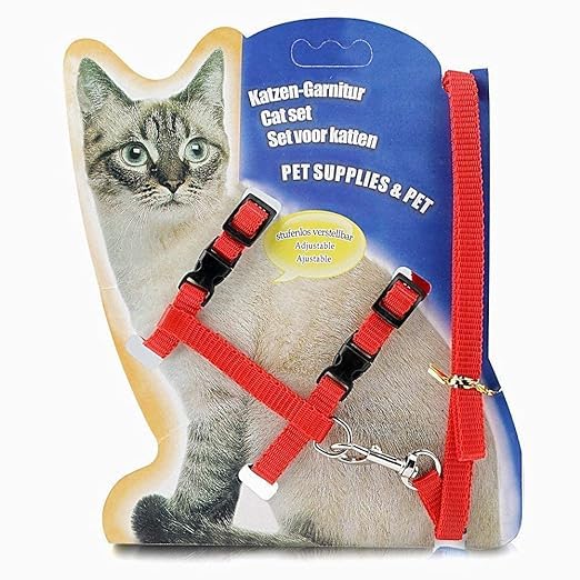 Woofy Nylon Harness Strap Printed Collar with Leash and Adjustable Hook Body Harness Set for Cats and Kitten Outdoor Walking & Training (Color May Vary) (B0CWY6RMNB) Amazon Price History, Amazon Price Tracker