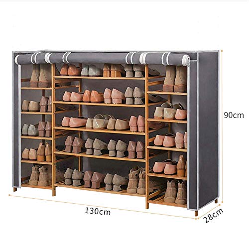 Étagère à chaussures bois modulable 6-8 niveaux, meuble de rangement extensible et empilable - 3