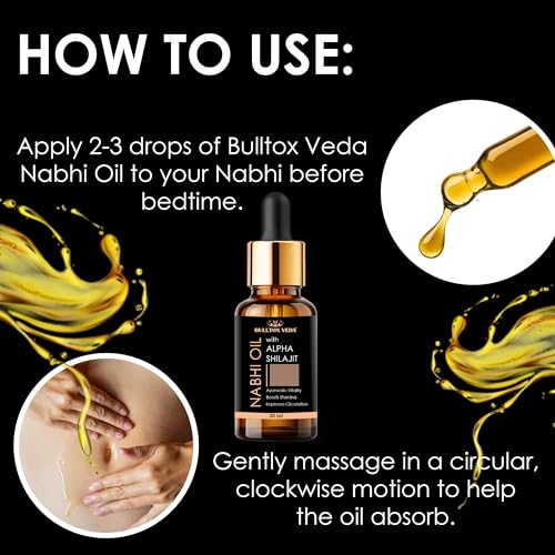 Image of Nabhi Oil 30ml with Alpha Shilajit for Vitality & Energy Support | Herbal Belly Button Oil for Men & Women | Supports Stamina, Circulation, Strength & Daily Wellness | Lightweight Non Sticky Daily Care
