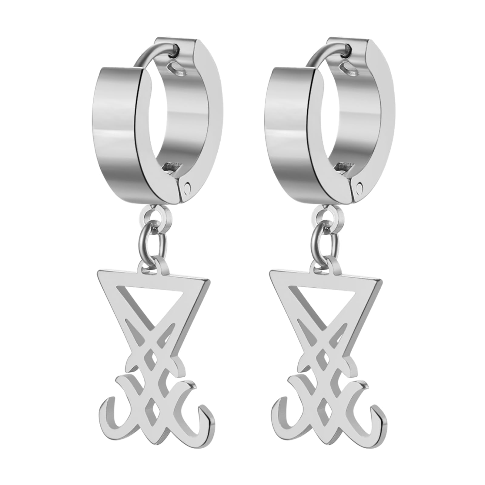 Accessori Lobo Acciaio Inox 3 Paia Orecchini A Cerchio In Lega Di Stile Europeo E Americano A Forma Orecchini Animali