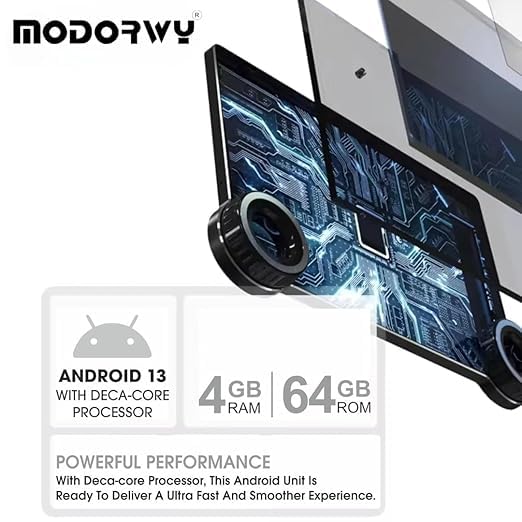 Image of Gemstone 2K Car Android System | 10.1inch Full HD Touchscreen|Wireless CarPlay & Android Auto | 4GB /64GB | DSP | GPS Navigation | Wi-Fi & Bluetooth|Universal Double Din Stereo- 1 Year Warranty
