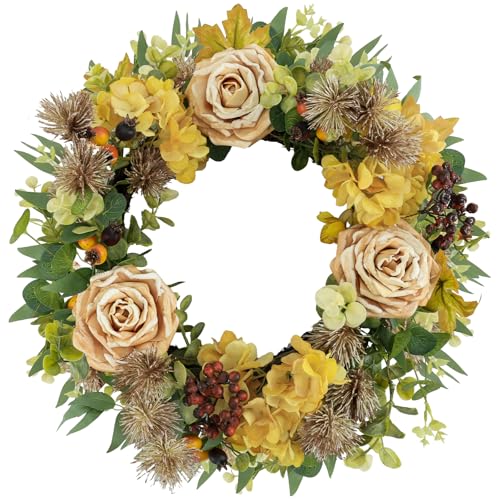 Ghrdopy 22 Inch Fall Wreaths For Front Door cover