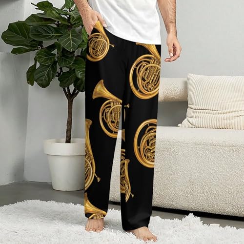 French Horn Soft Pajama Pants Casual Lounge Pants Joggers Pj Bottoms with Pockets for Men Women4