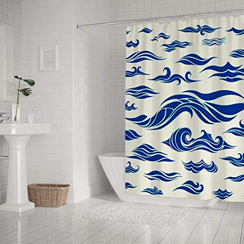Rideau de douche polyester de qualité supérieure aux motifs silhouettes - 3