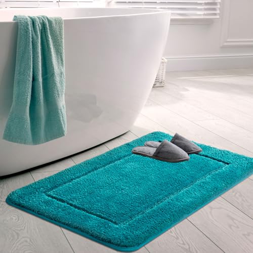 SOANNY Tapis de Bain 60x90 cm, pièce Unique, antidérapant & Lavable, Microfibre Douce, Absorbant...