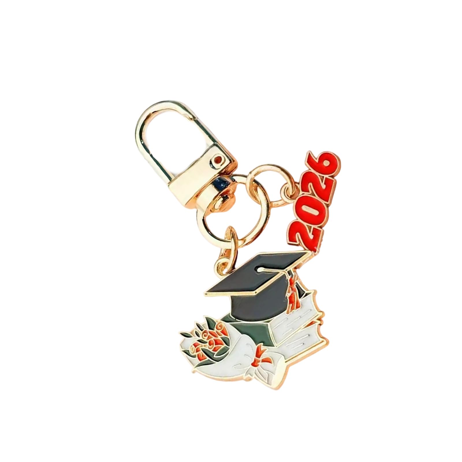 Maxtonser 2026 Graduation Keychain Commemorative Cap Diploma Charm Alloy Keepsakes For College University Students