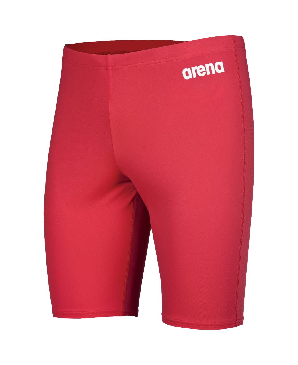 ARENA Solid Team Men's Swimming Swimsuit, Quick-Drying Swimsuit, Men's Jammer Swimsuit, MaxLife Fabric with Maximum Chlorine Resistance and UPF 50+ UV Protection Red-White
