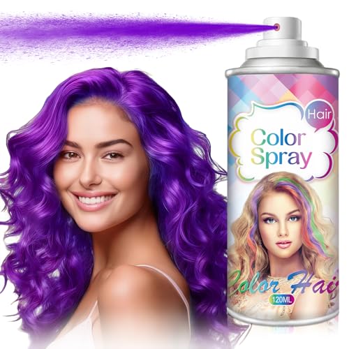 Spray de color temporal para cabello púrpura 120 ml miniatura 1