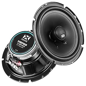 NVX® NSP65 6.5″ Car Speakers, 540W Max, 180W RMS, 2-Way Coaxial w/Silk Dome Tweeters & Built-in X-Overs, Easy to Install in Cars/Trucks/Doors (Pair)