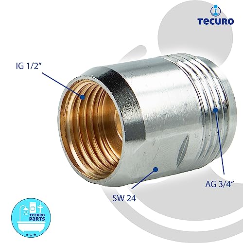 Tecuro Adaptor for Outlets with All Fittings 1/2 Female x 3/4 Inch, 32 millimeters - Image 4