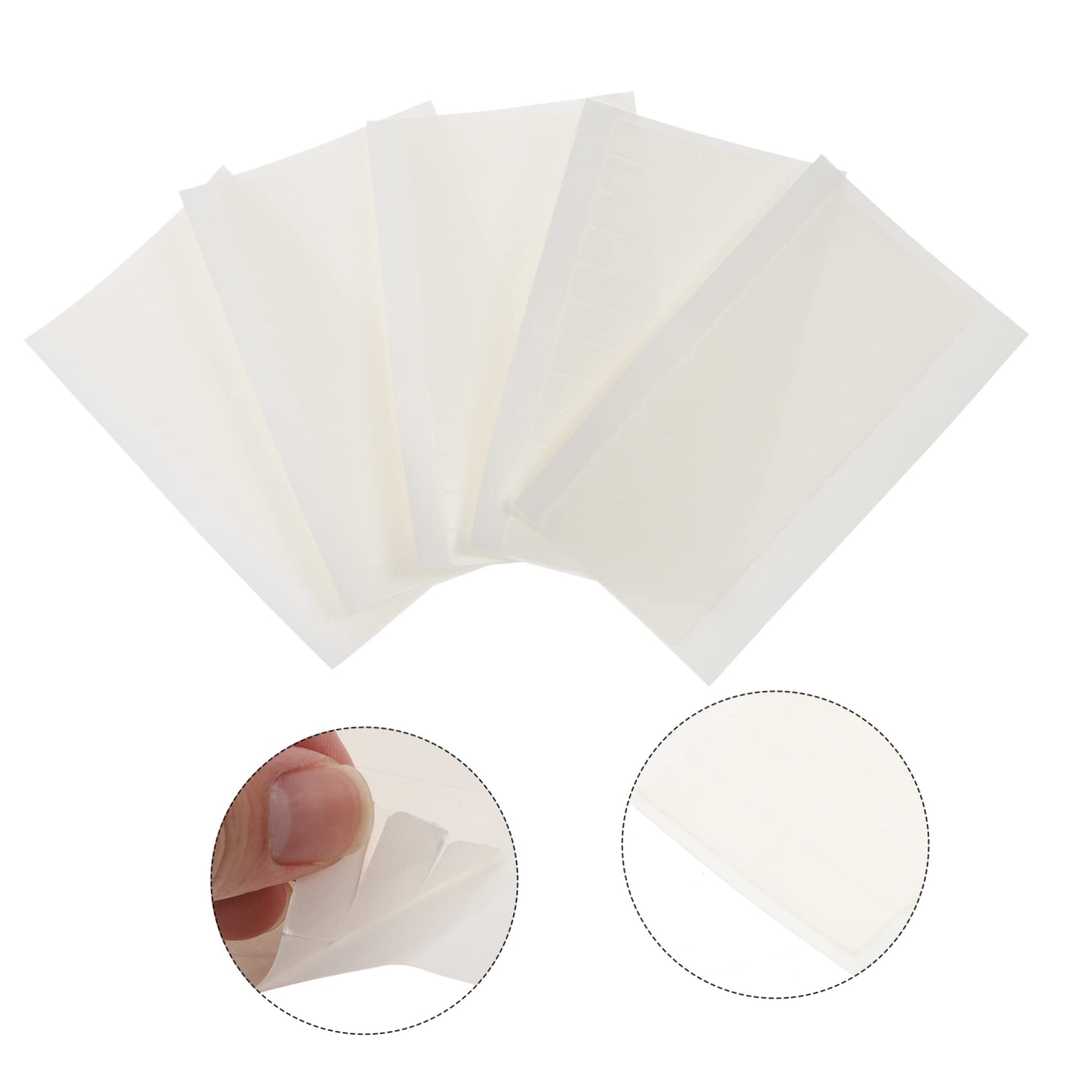 FRCOLOR 25 Fogli nastro biadesivo millechiodi biadesivo double sided tape Doppio nastro adesivo per parrucche frangia accessori strisce adesive per extension di nastro per parrucca