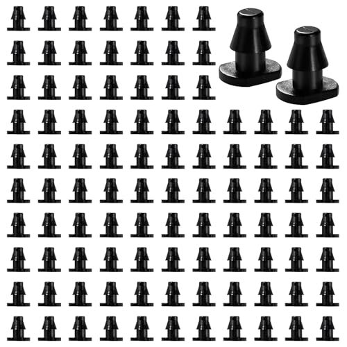 VooGenzek 100 Piezas 4/7 mm Tapón Final para Manguera de Goteo, Riego Tapones de Extremo 1/4 Pulgada, Cierre de Extremo de Tubo de Goteo, para Sistemas de Riego